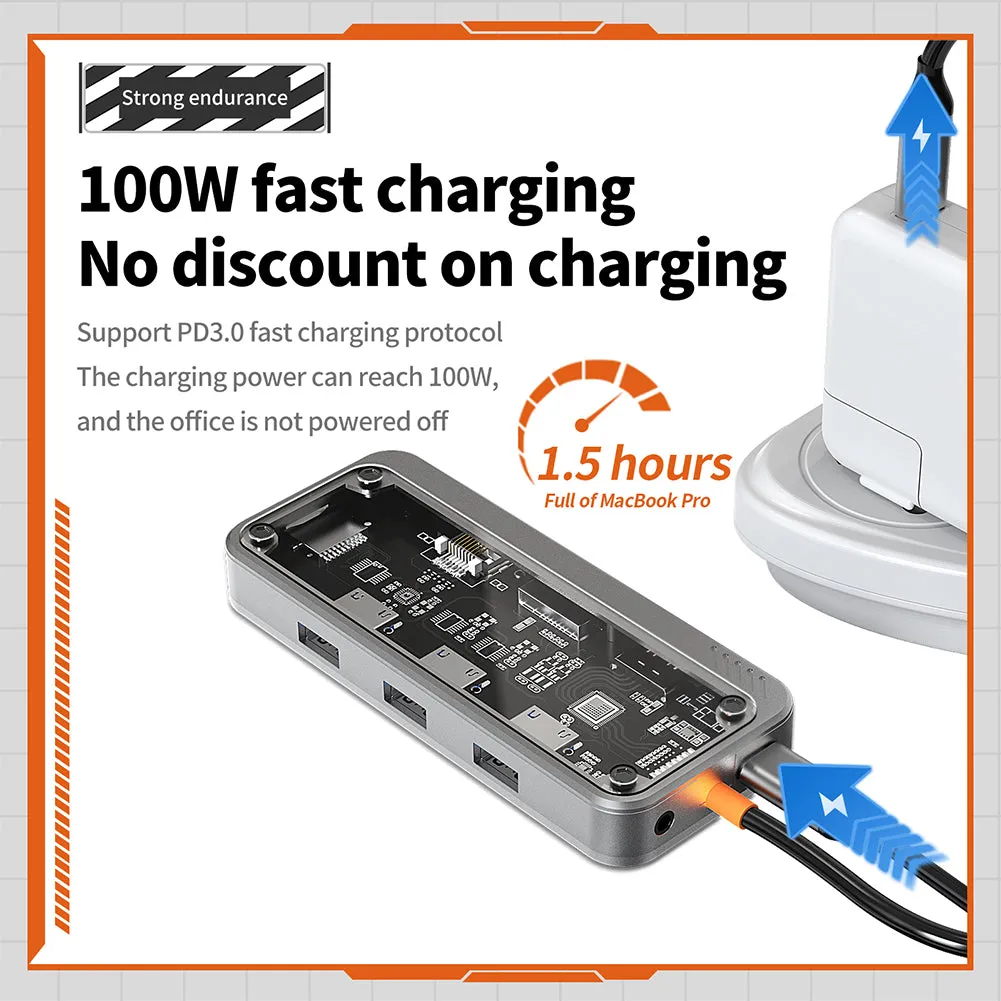 10 In 1 Multifunctional Usb-C Hub Cable Eb-107
