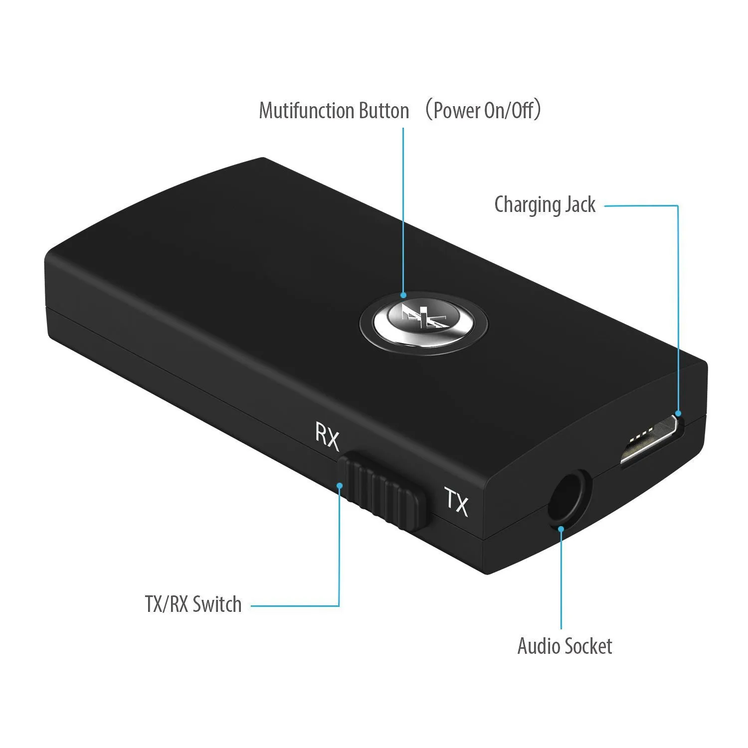 2 in 1 Bluetooth Audio Transmitter   Receiver - Bluetooth 3.0, A2DP, AVRCP, 3.5mm Audio Jack