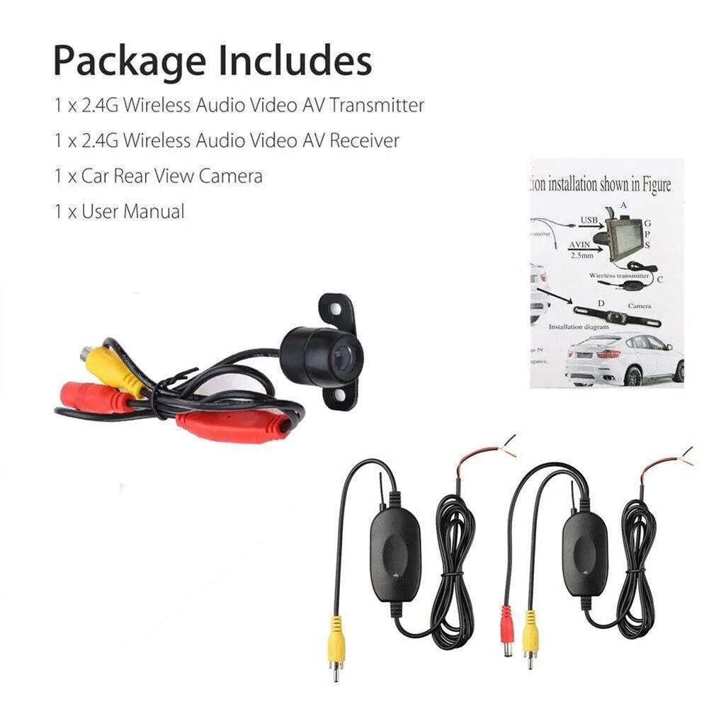 2.4G Wireless Car Rear View Backup Camera Mount With 2.4G