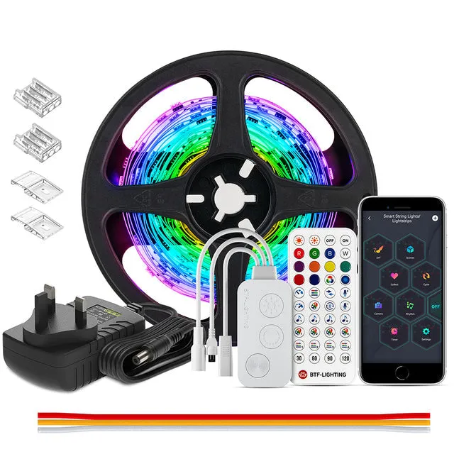 24LEDS LED Light Strip Kits 24V Bluetooth Mesh Music Dreamcolor Lights WS2811 RGBIC Addressable Tape Party