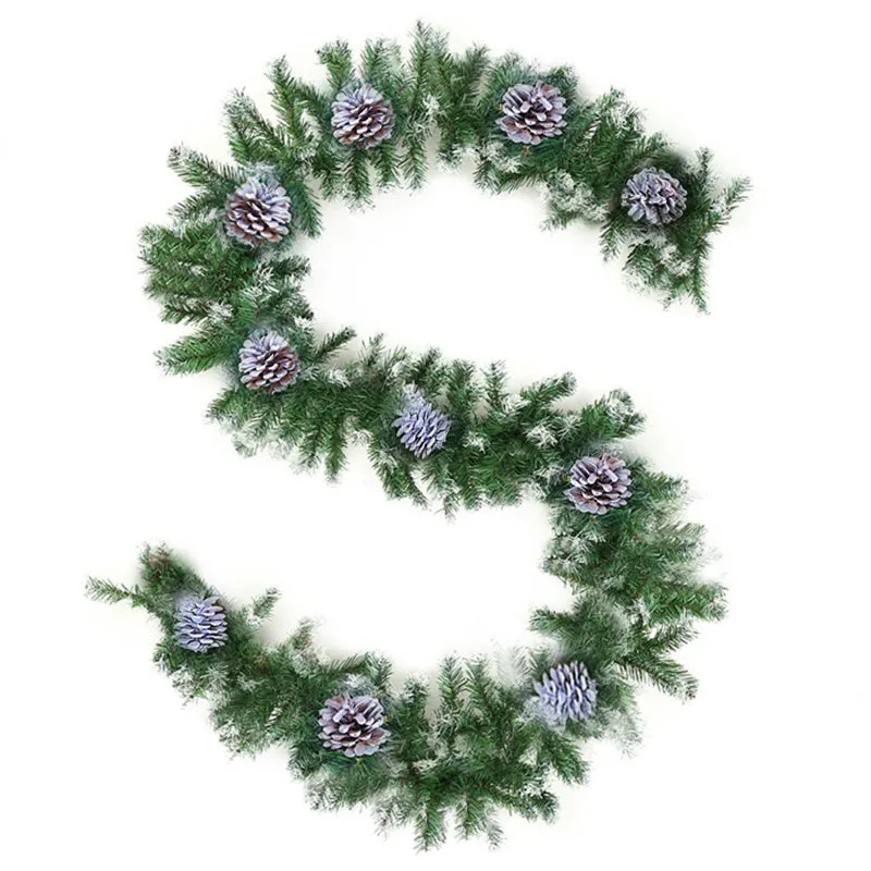 270cm Christmas Garland Decoration Artificial Spruce with Pine Cones