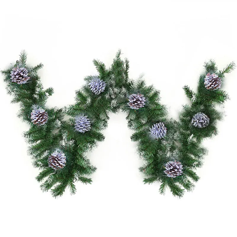 270cm Christmas Garland Decoration Artificial Spruce with Pine Cones