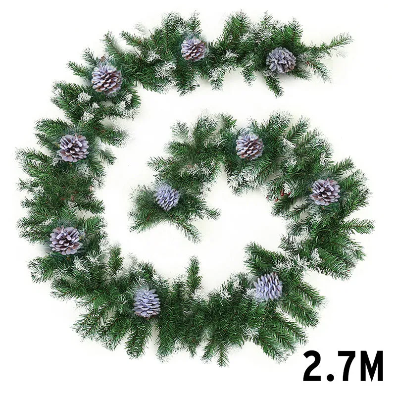 270cm Christmas Garland Decoration Artificial Spruce with Pine Cones