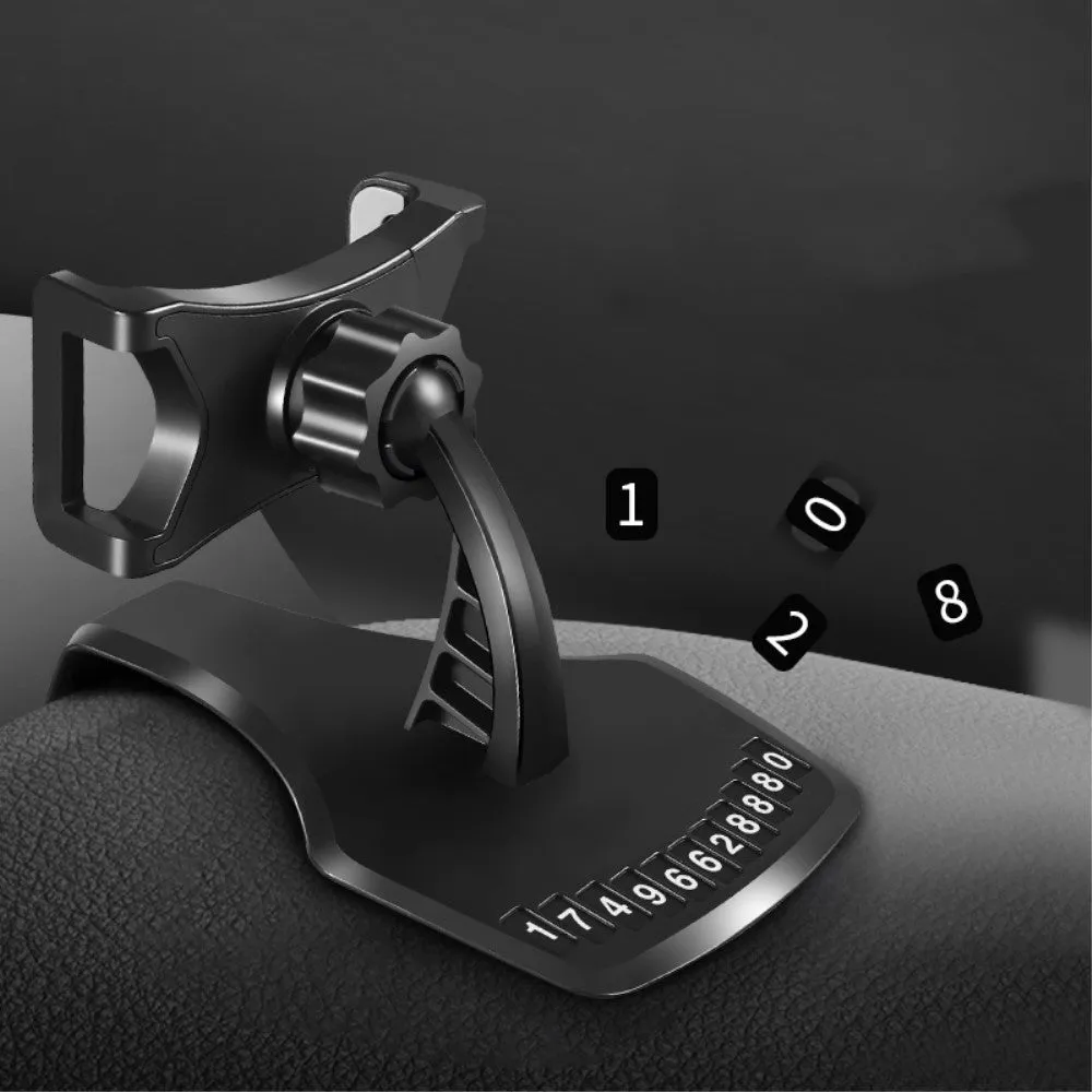 3 in 1 Car GPS Smartphone Holder: Dashboard / Visor Clamp   AC Grid Clip for Assistant AS-601L Pro (2019) - Black