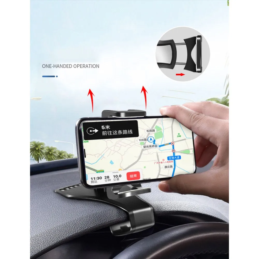 3 in 1 Car GPS Smartphone Holder: Dashboard / Visor Clamp   AC Grid Clip for Assistant AS-601L Pro (2019) - Black