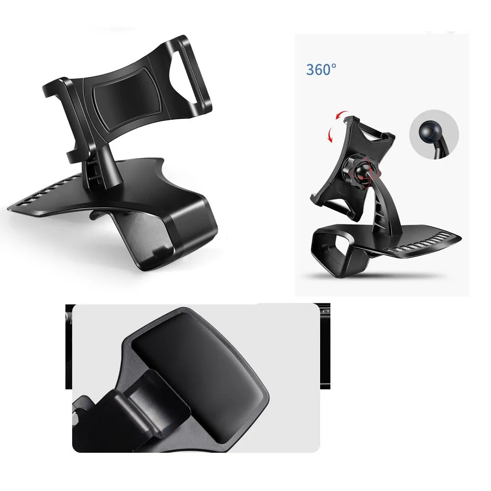 3 in 1 Car GPS Smartphone Holder: Dashboard / Visor Clamp   AC Grid Clip for Assistant AS-601L Pro (2019) - Black