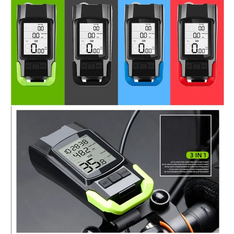 3 In 1 Wireless Bicycle Code Meter Lamp Strong Light Front Light, Colour: Upgrade Floating (Red)