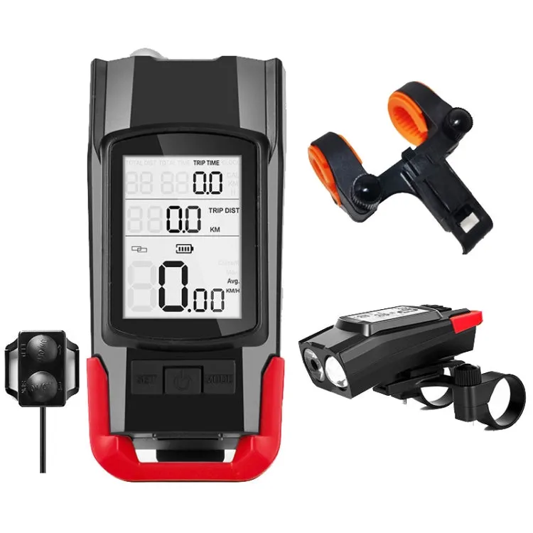 3 In 1 Wireless Bicycle Code Meter Lamp Strong Light Front Light, Colour: Upgrade Floating (Red)