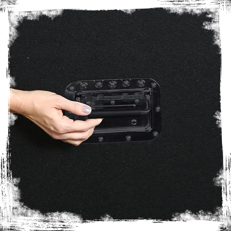 32 PACK -  Metal Flip Speaker Cabinet Handles for Rack Road Flight Trunk by GRIFFIN | Spring Loaded Flush Pull with Black Grip Rubber Padding for Chest Carry Case | DJ PA Pro-Audio Stage Gear Parts