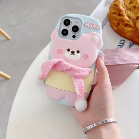 3D Silicone Bear Soft Phone Case - iPhone 16 Plus