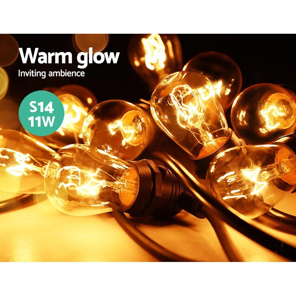 47m Festoon String Lights Christmas Bulbs Party Wedding Garden Party