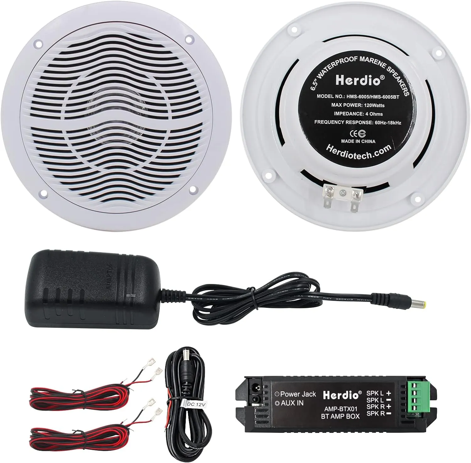6.5" Bluetooth Ceiling Speakers 120 Watts 2-Way HMS-6005WBT