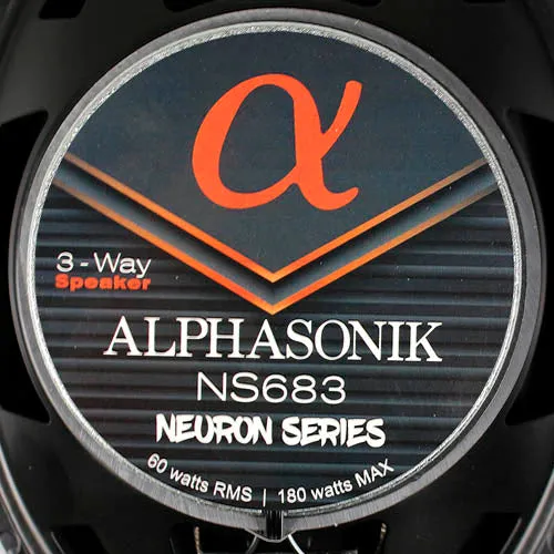 6x8" Full Range Speakers 3 Way 120W Max 3 Ohm Neuron Series Alphasonik NS683