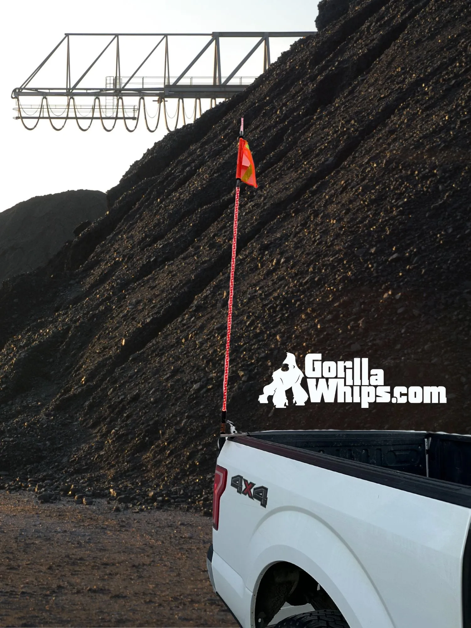 7' LED Whip Xtreme Mining Industrial Safety Single Whip