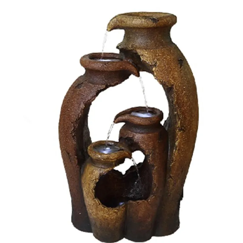 79573 - Pouring Jugs Fountain With  4 Led Lights
