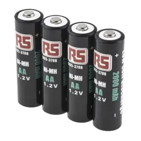 AA 1.2V Ni-MH Rechargeable Batteries, 2,000 mAh (4-Pack)