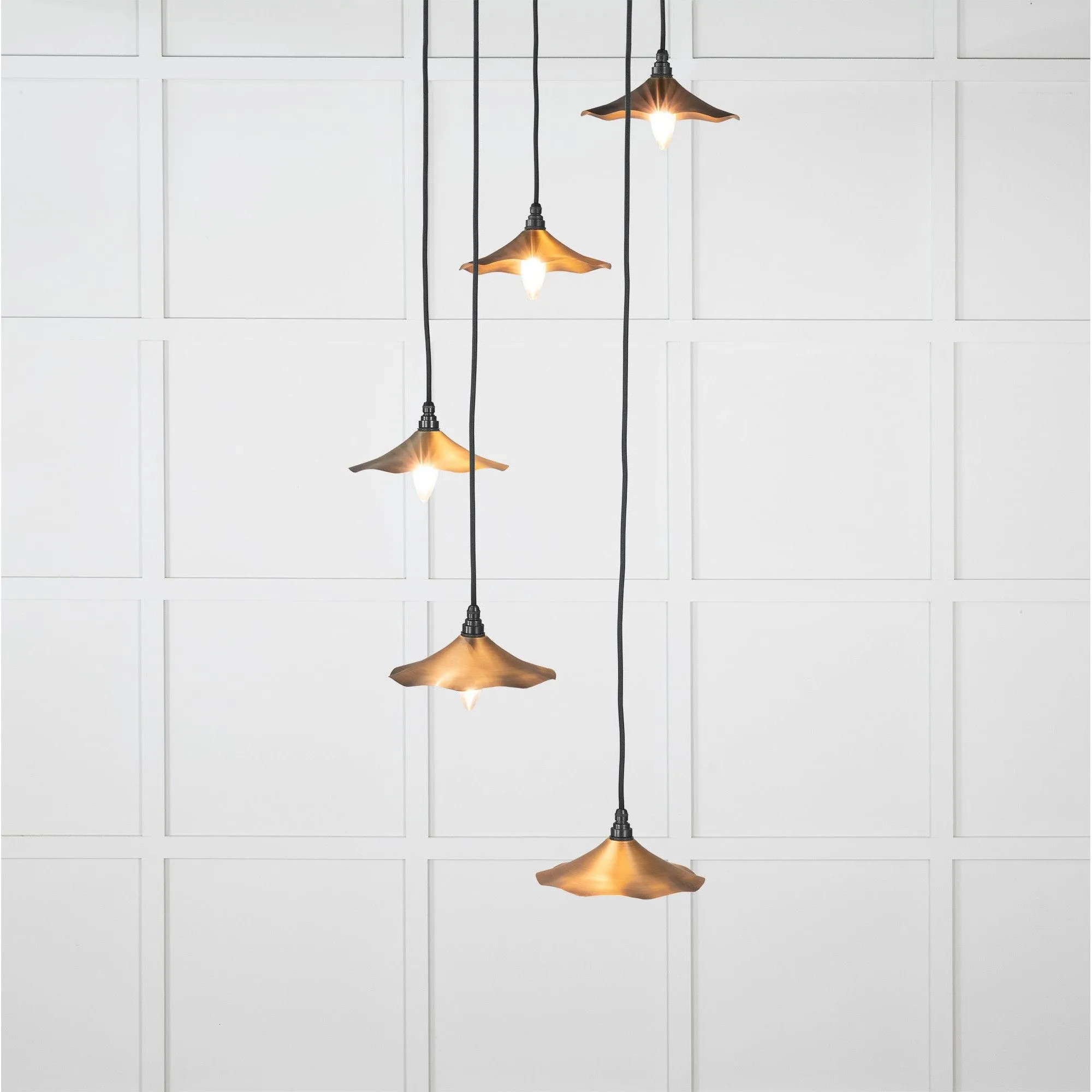 Aged Brass Flora Cluster Pendant | From The Anvil