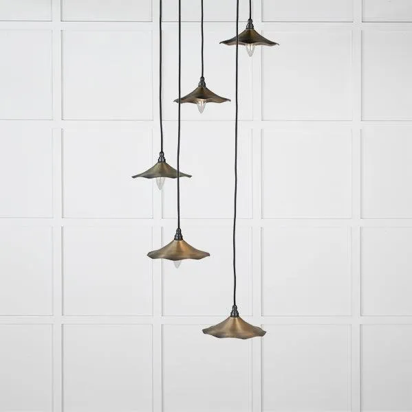 Aged Brass Flora Cluster Pendant | From The Anvil