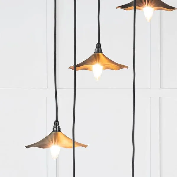 Aged Brass Flora Cluster Pendant | From The Anvil