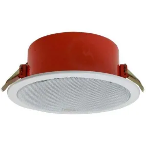 Ahuja Speaker Ceiling 6" 6W RMS w/ 70/100V Transformer fire Dome & Clamp - CSF6061T