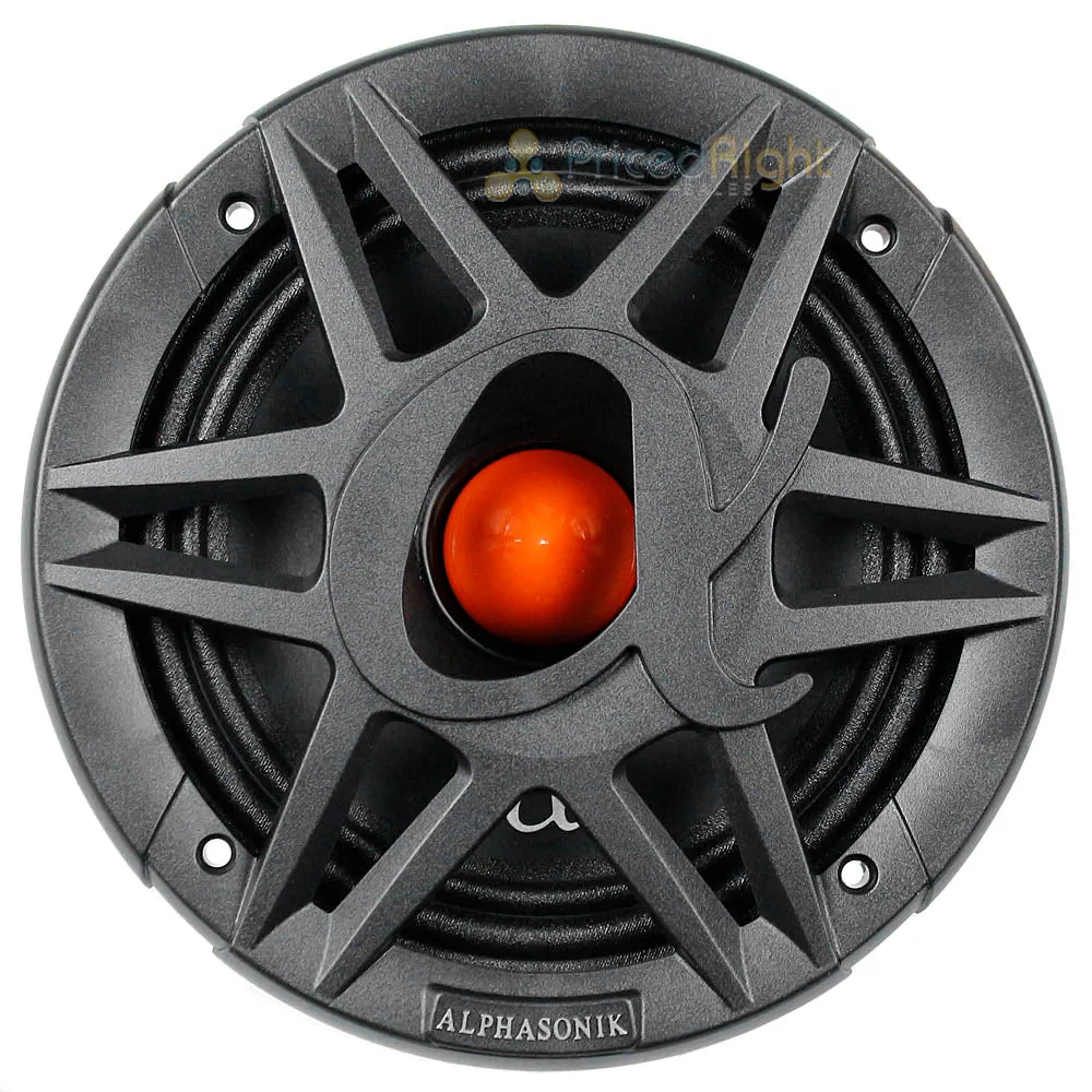 Alphasonik 6.5" Midrange Speakers 8 Ohm Neodymium Mayhem Series MPRO658 Pair