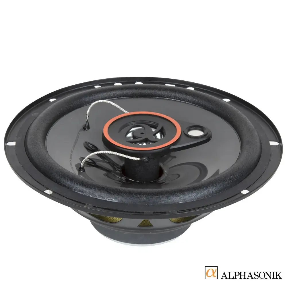 Alphasonik AS26 6.5" 350 Watts 3-Way Car Audio Coaxial Speaker (Pair)