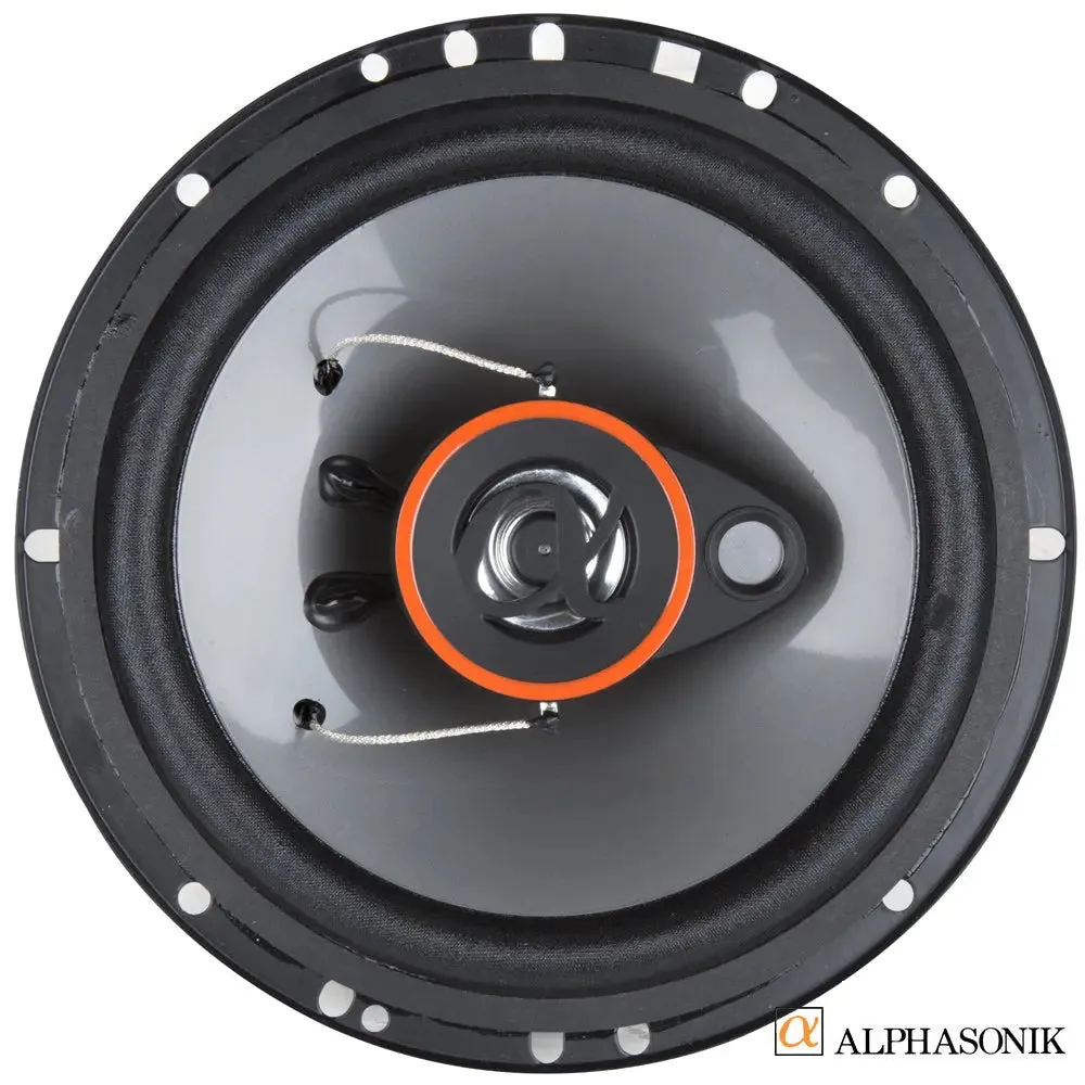 Alphasonik AS26 6.5" 350 Watts 3-Way Car Audio Coaxial Speaker (Pair)