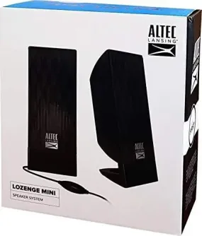 Altec Lansing AL-SNDB53 Lozenge Mini 2.0 Home Audio Speaker (Black)