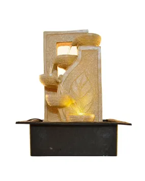ANAVADYA Polyresin Table Top Indoor Outdoor Water Fountain with Multicolour Lights for Home Decor Decoration Showpiece Gift Gifting Items (41 X 30 X 22 CM)
