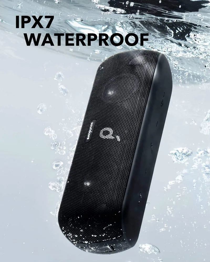 Anker Soundcore Motion  Bluetooth Speaker with Hi-Res 30W Audio, BassUp, Wireless Speaker, App, Custom EQ, 12H Playtime, Waterproof, USB-C (Black)