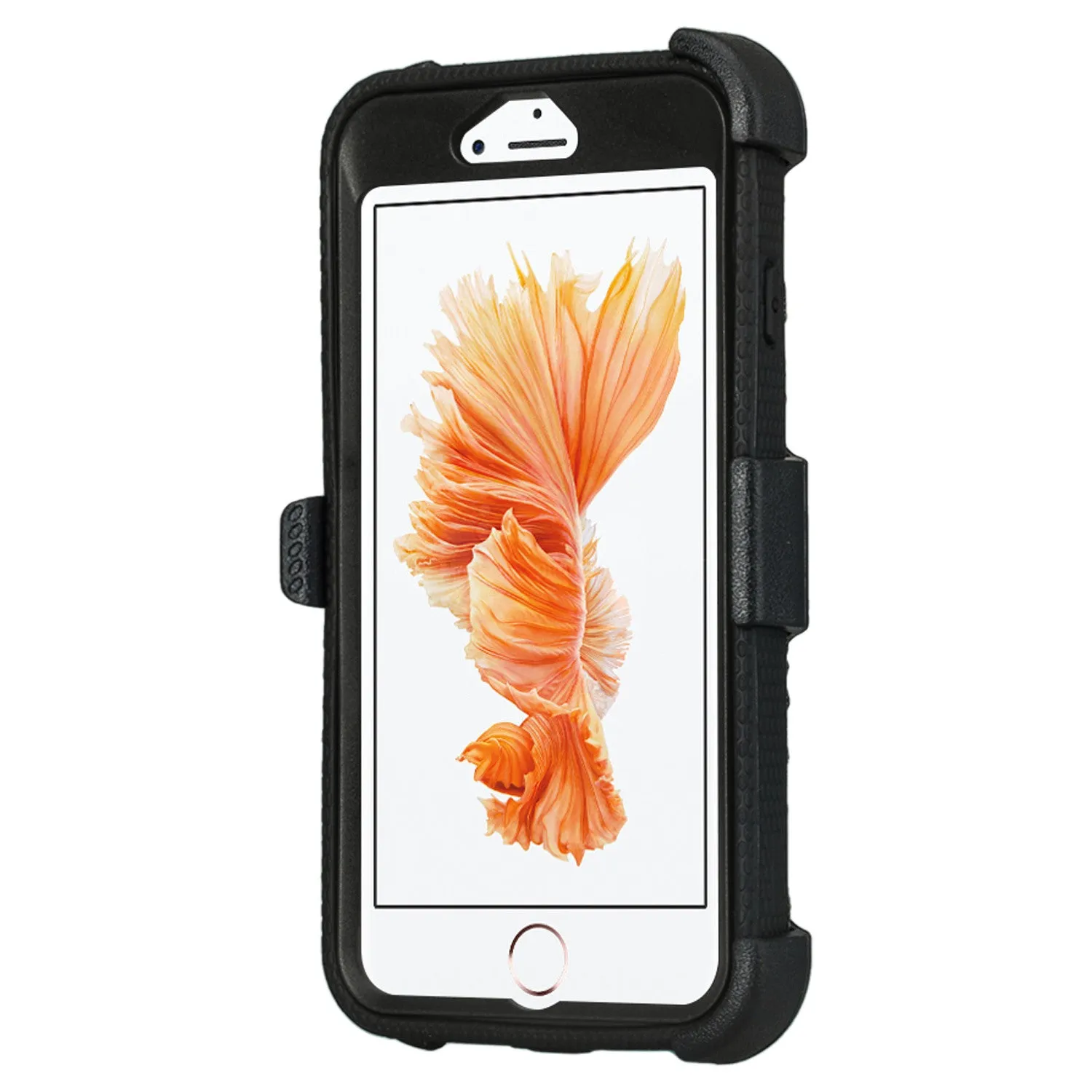 Apple iPhone 7 Case, Triple Protection 3-in-1 Heavy Duty Holster Shell Combo Case Cover for iPhone 7 - Black