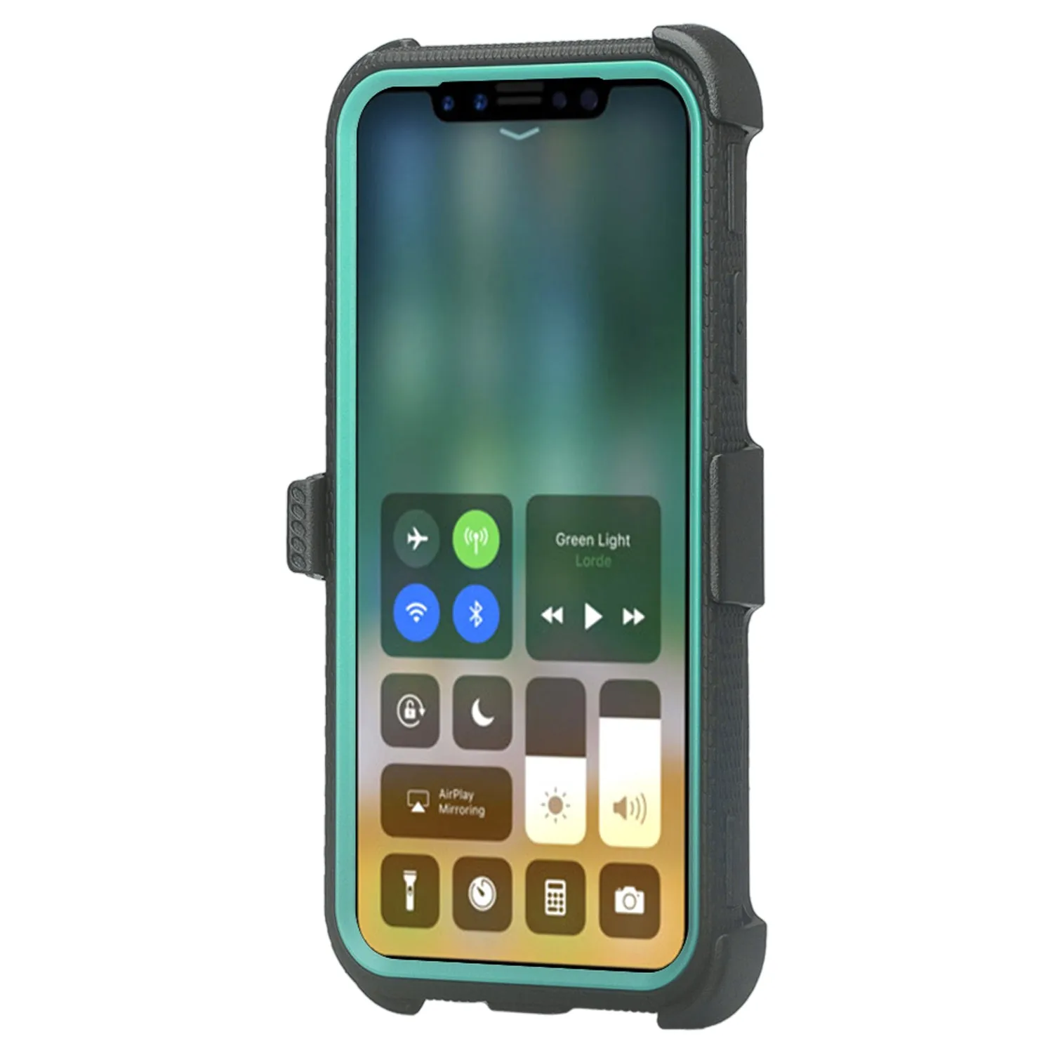 Apple iPhone X | iPhone Ten Case,  Triple Protection 3-1 w/ Built in Screen Protector Heavy Duty Holster Shell Combo Case - Teal