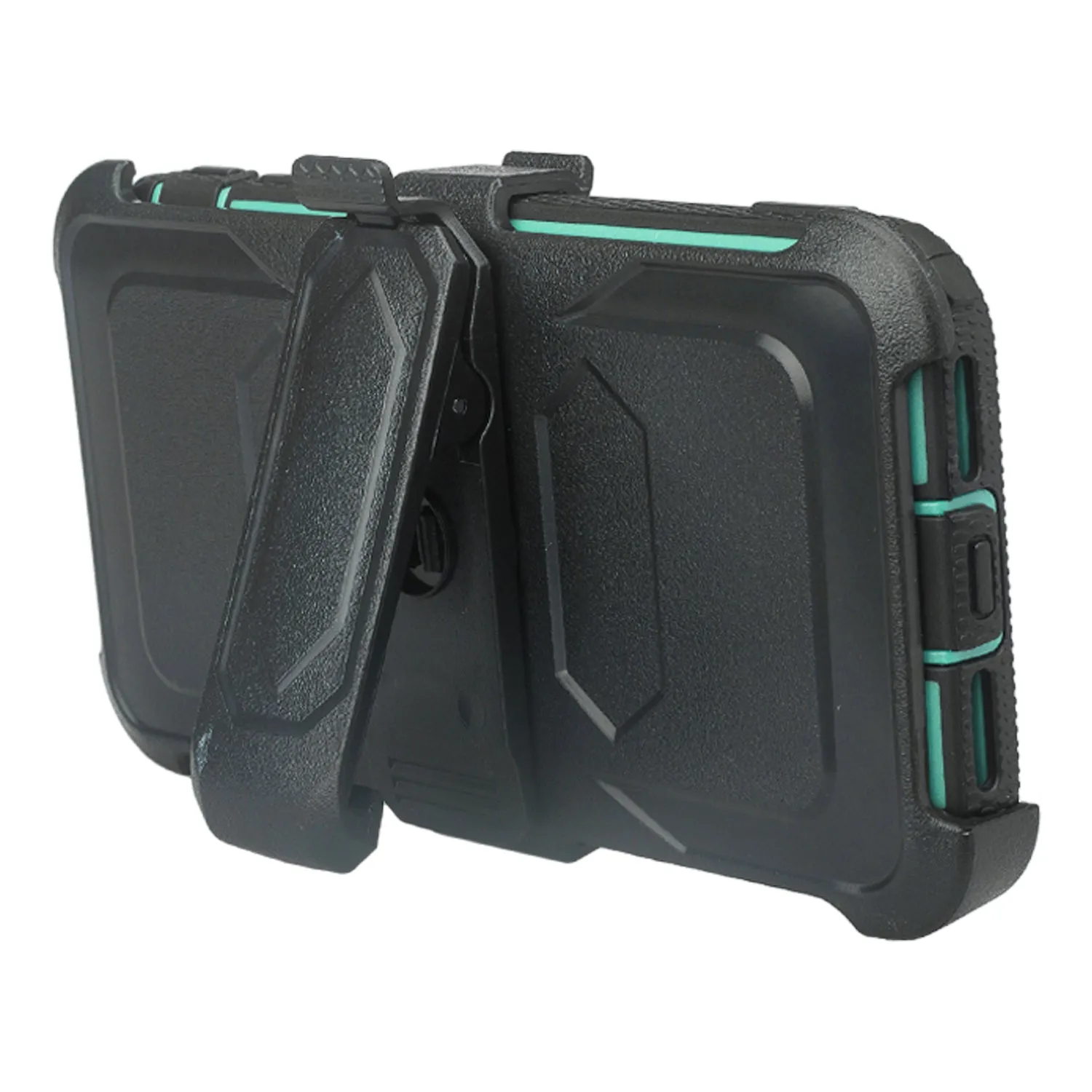 Apple iPhone X | iPhone Ten Case,  Triple Protection 3-1 w/ Built in Screen Protector Heavy Duty Holster Shell Combo Case - Teal