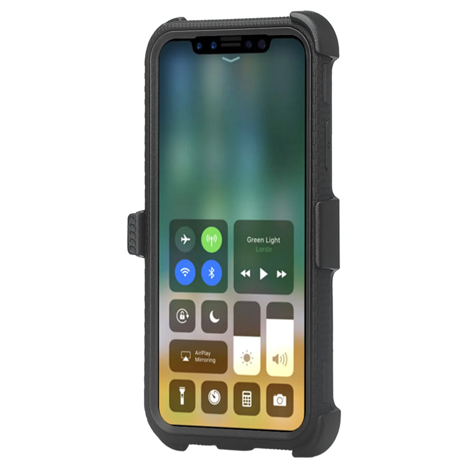 Apple iPhone XS Max Case, Apple A1921 Case,  Triple Protection 3-1 w/ Built in Screen Protector Heavy Duty Holster Shell Combo Case - Black