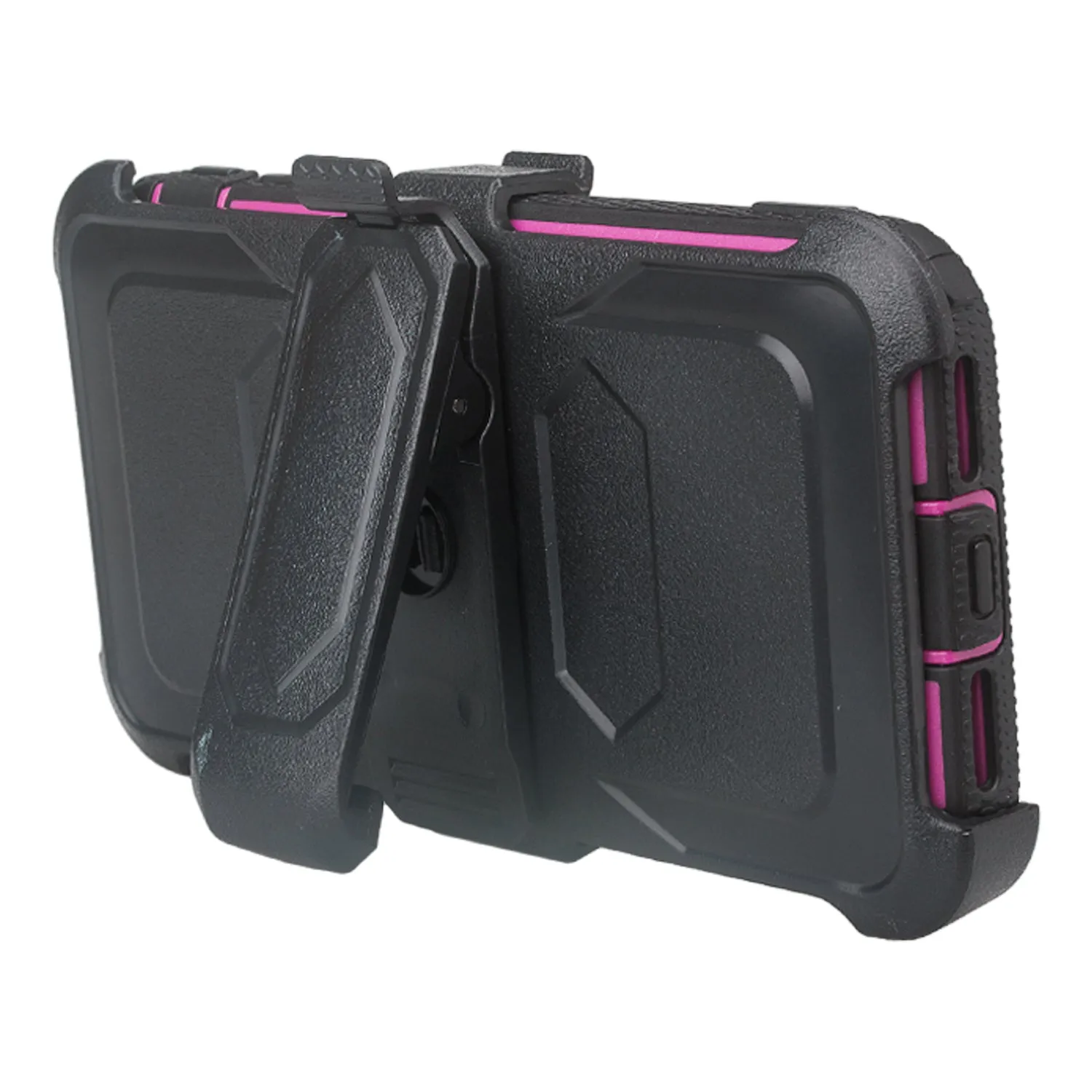 Apple iPhone XS Max Case, Apple A1921 Case,  Triple Protection 3-1 w/ Built in Screen Protector Heavy Duty Holster Shell Combo Case - Purple