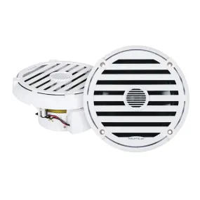 Aquatic AV EL421 6.5" Waterproof LED Cone Marine ELITE Speakers 240W White (Pair)