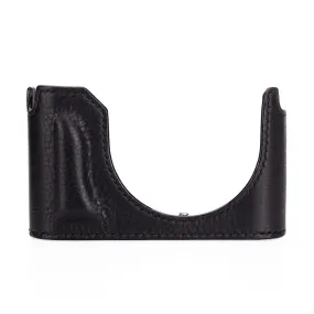 Arte di Mano Leica Q3 Half Case (Type 1-SD, Screw Secured) - Rally Black with Black Stitching