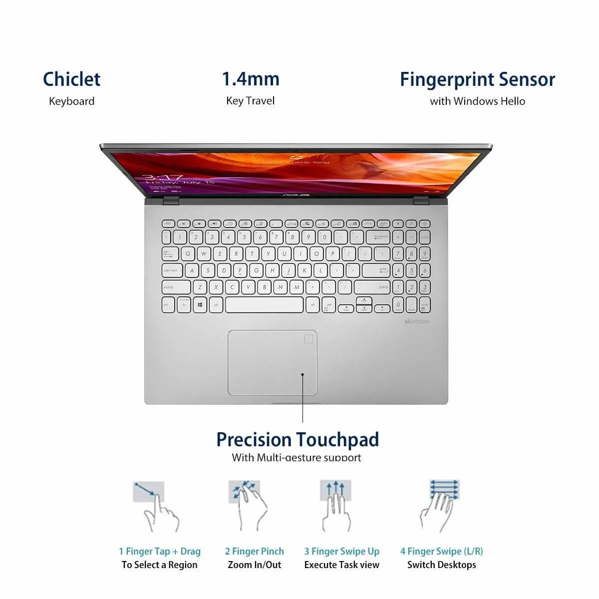 ASUS VIVOBOOK X515EA-EJ322WS [CI3-1115G4 11TH GEN/8GB/512GB SSD/WIN11 HOME MSO/15.6 INCH/INTIGRATED GRAPHICS /1 YEAR(S)/SILVER] LAPTOP
