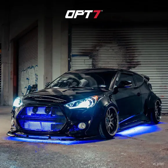AURA PRO Exterior Pack Bundle ( Wheel Well LED Kit   Grille LED Kit   Underglow LED Kit ) - Bluetooth Enabled APP