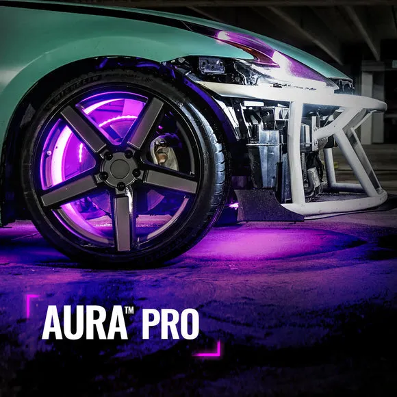 AURA PRO Exterior Pack Bundle ( Wheel Well LED Kit   Grille LED Kit   Underglow LED Kit ) - Bluetooth Enabled APP