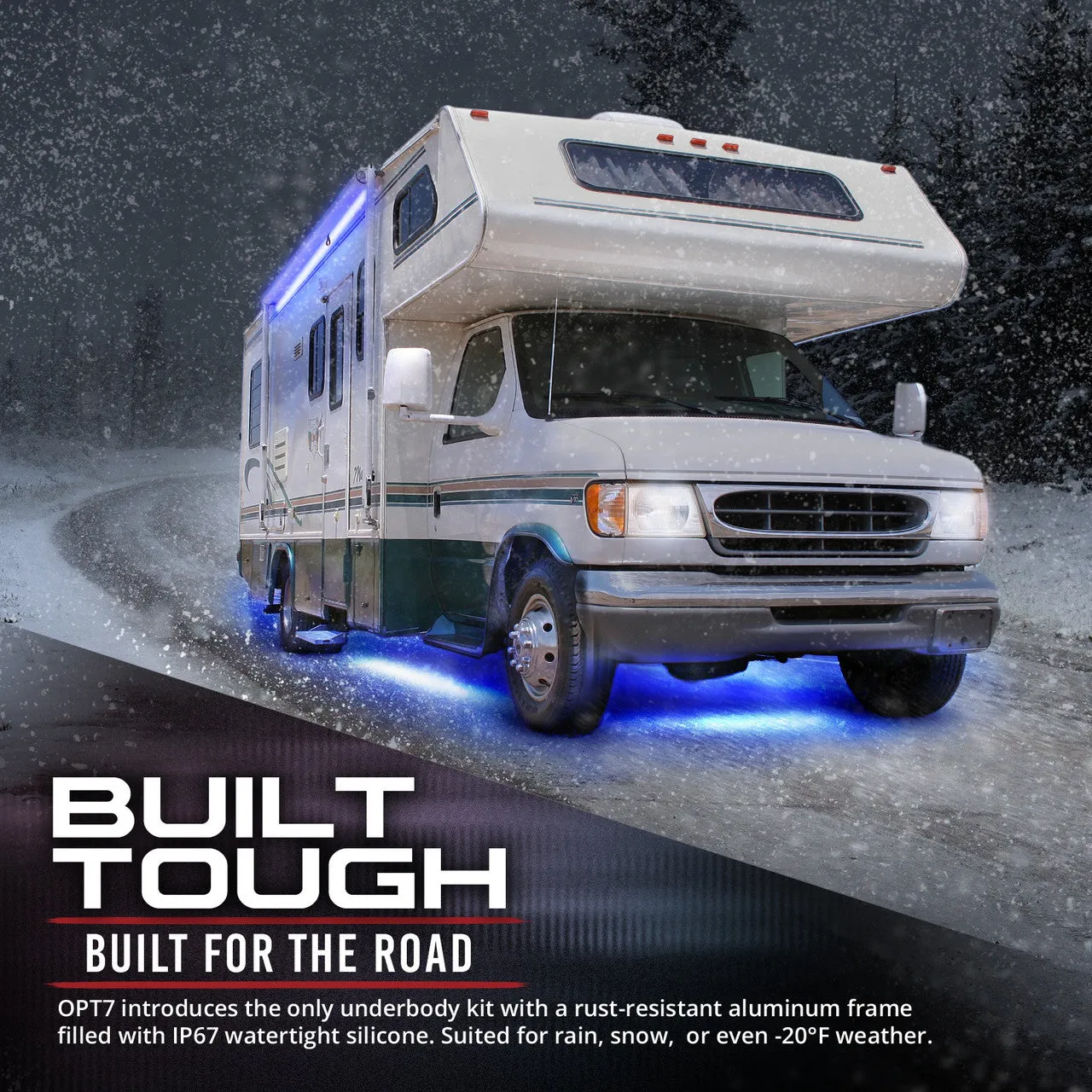 AURA PRO RV LED Aluminum Underglow Lighting Kit - Bluetooth Enabled APP Full Color Spectrum