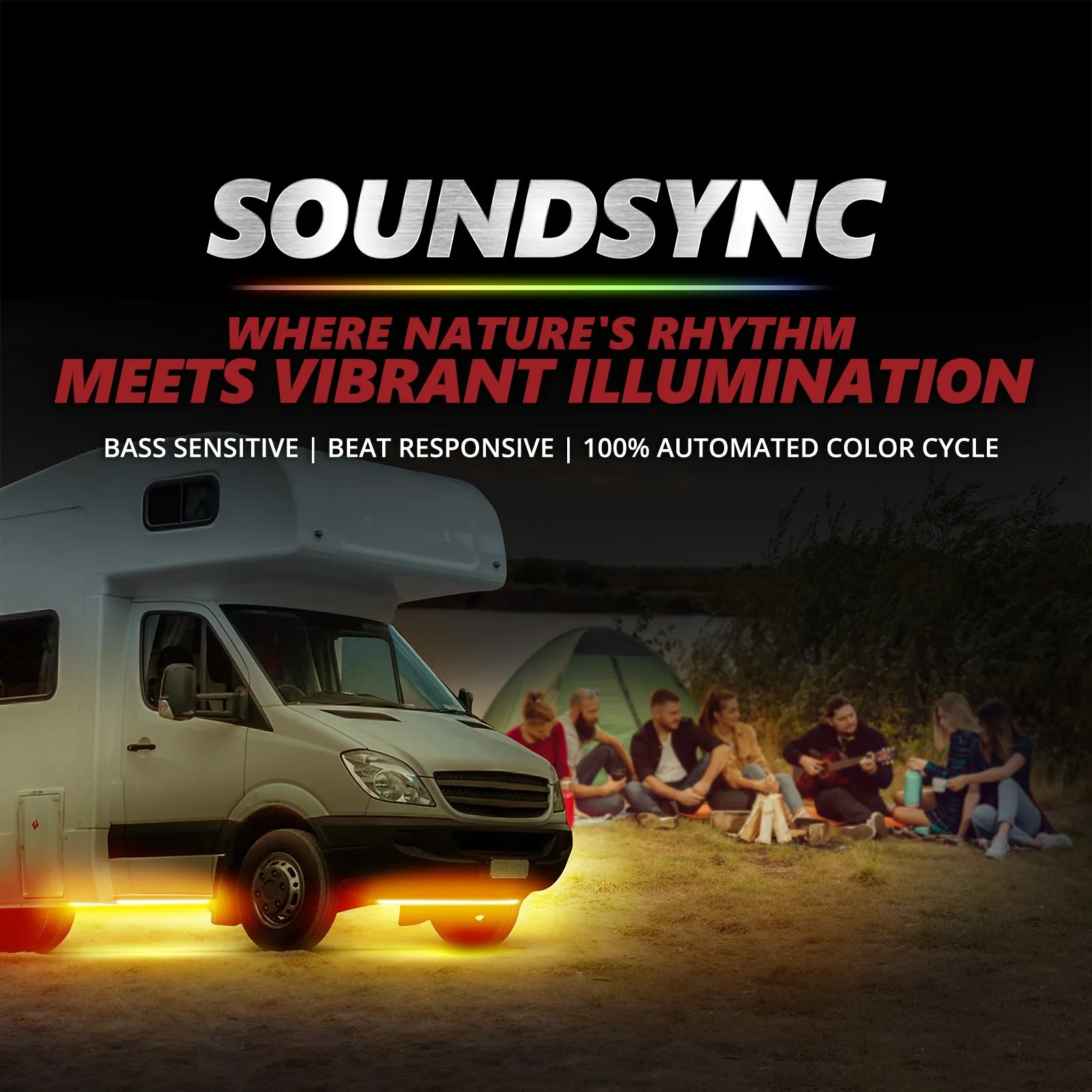AURA PRO RV LED Aluminum Underglow Lighting Kit - Bluetooth Enabled APP Full Color Spectrum
