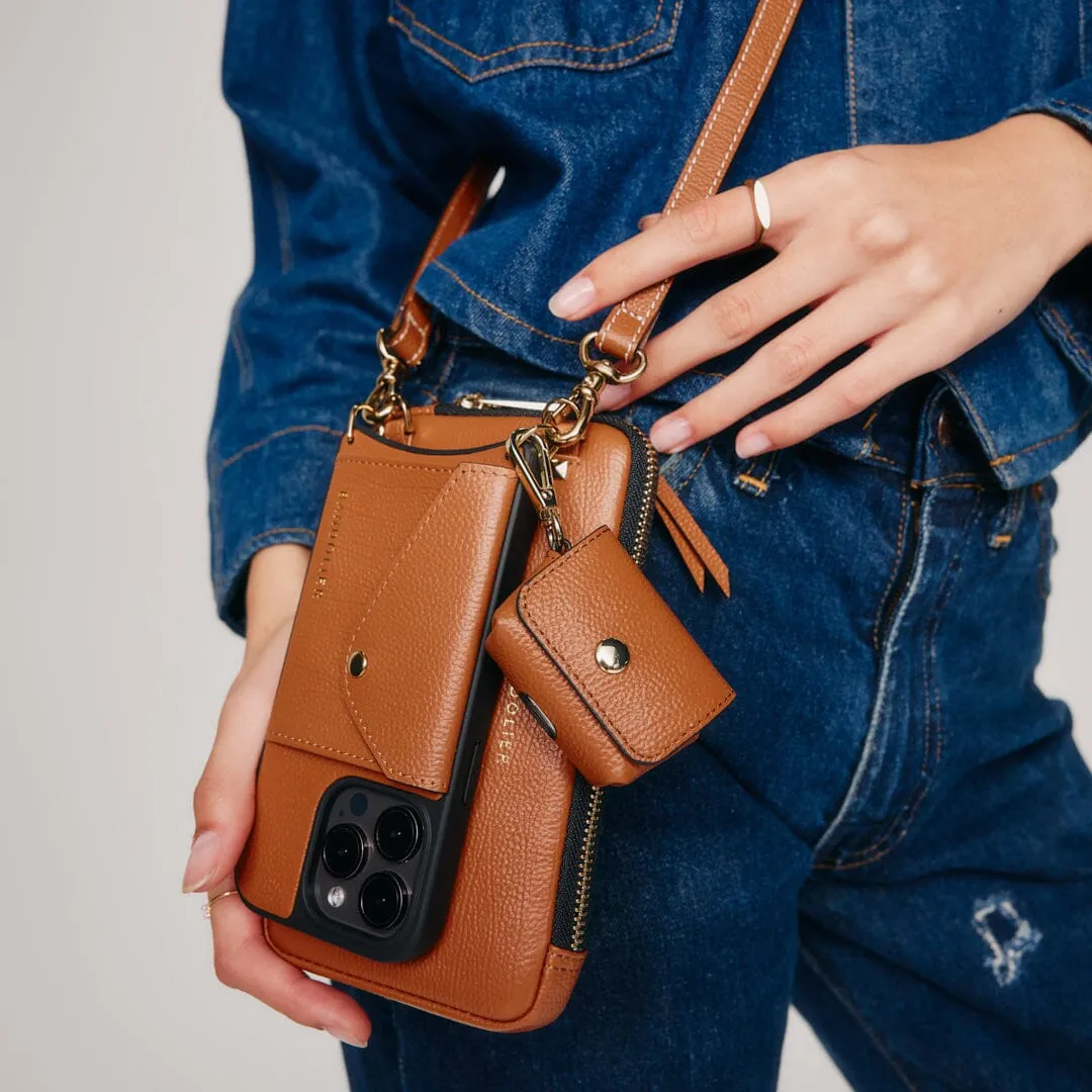 Avery AirPods Clip-On Pouch - Sienna/Gold