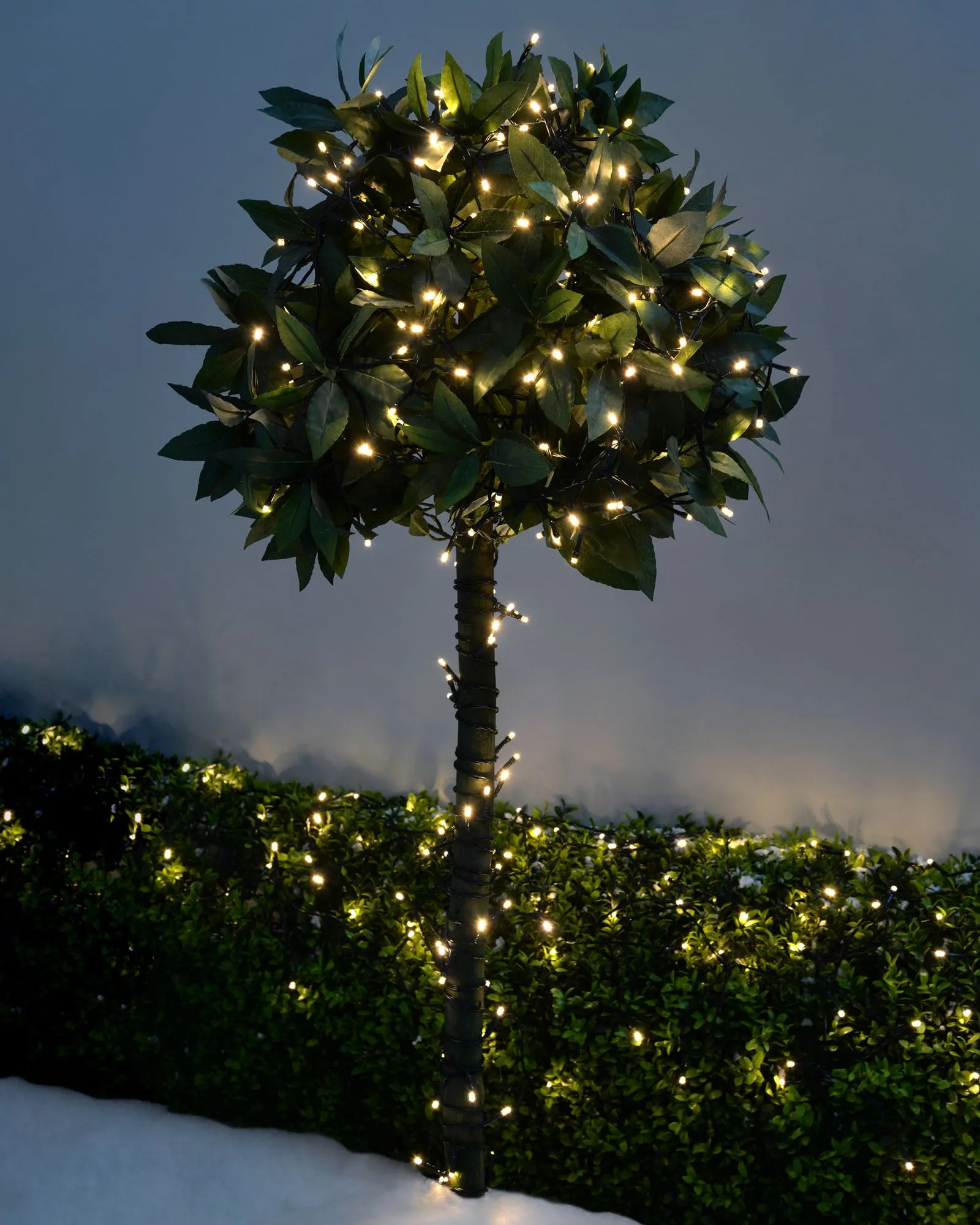 Battery Operated Multi-Function 300 LED Light String with Timer, Warm White