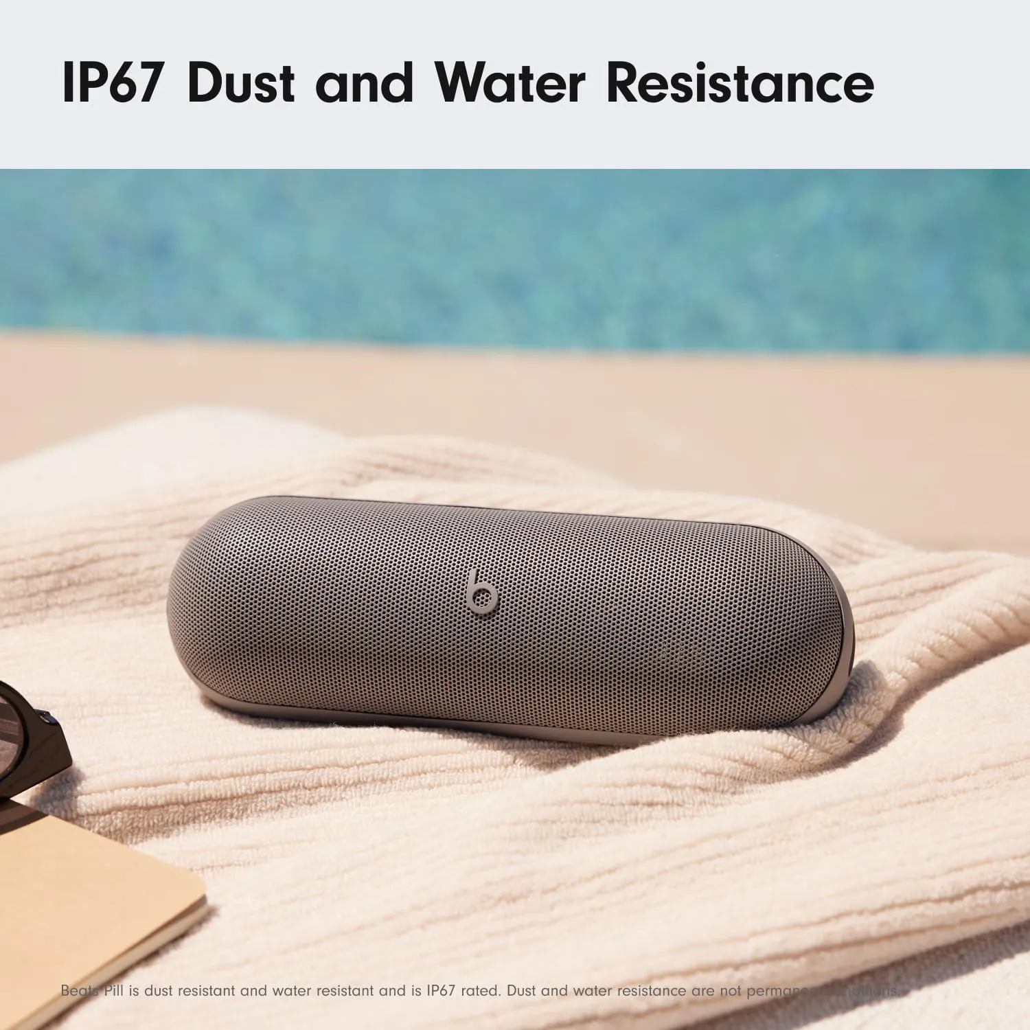 Beats Pill x Kim Kardashian - Wireless Bluetooth Speaker and Portable Charger via USB-C - Up to 24 Hours Battery Life, IP67 Water Resistant, Apple & Android Compatible, Built-in Mic – Dark Gray