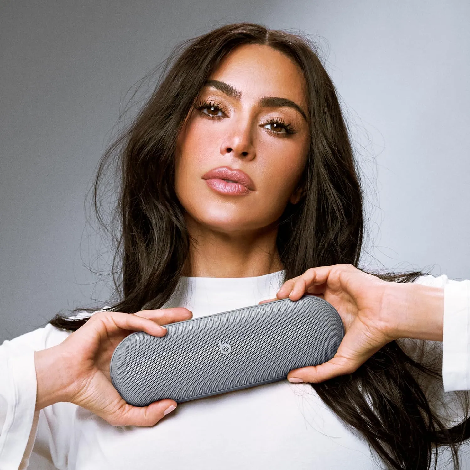 Beats Pill x Kim Kardashian - Wireless Bluetooth Speaker and Portable Charger via USB-C - Up to 24 Hours Battery Life, IP67 Water Resistant, Apple & Android Compatible, Built-in Mic – Dark Gray