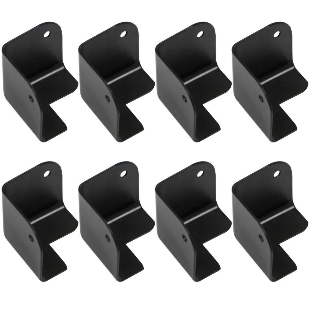 Black Metal Corners for Front of PA Speakers and Subwoofer Cabinets - 8 Pack