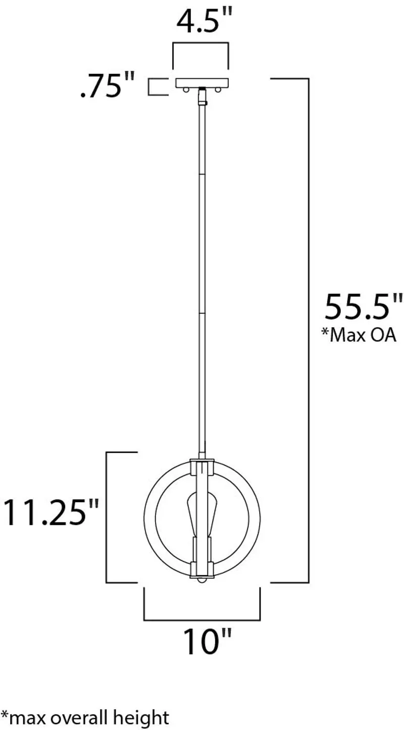 Bodega Bay 10" x 11.25" Mini-Pendant with 1 Light with bulbs included - Anthracite
