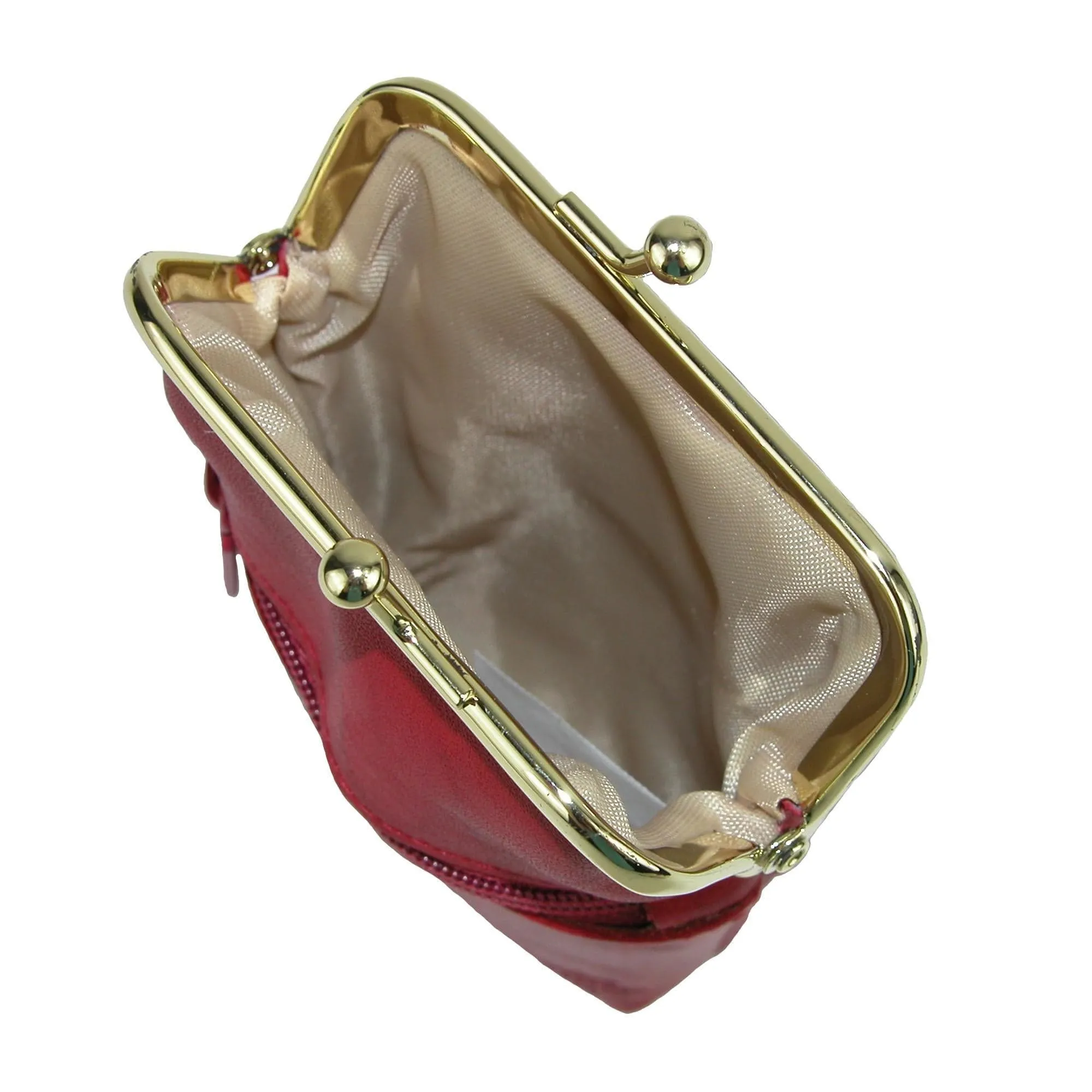 Buxton Women's Leather Framed Cigarette Case Wallet with Floral Emboss