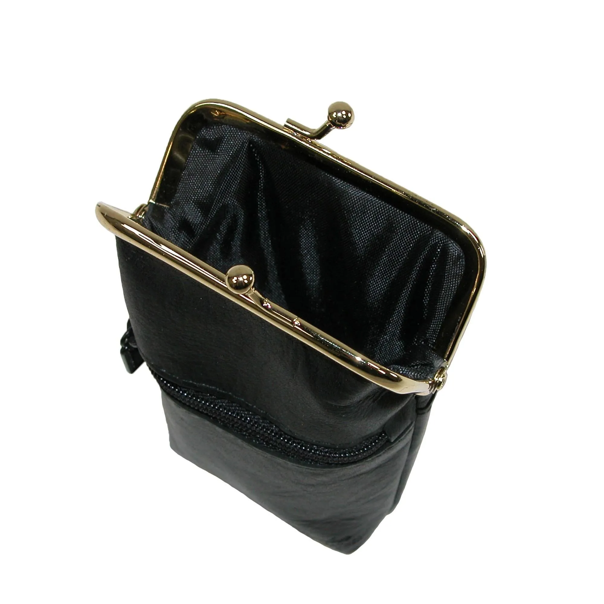 Buxton Women's Leather Framed Cigarette Case Wallet with Floral Emboss